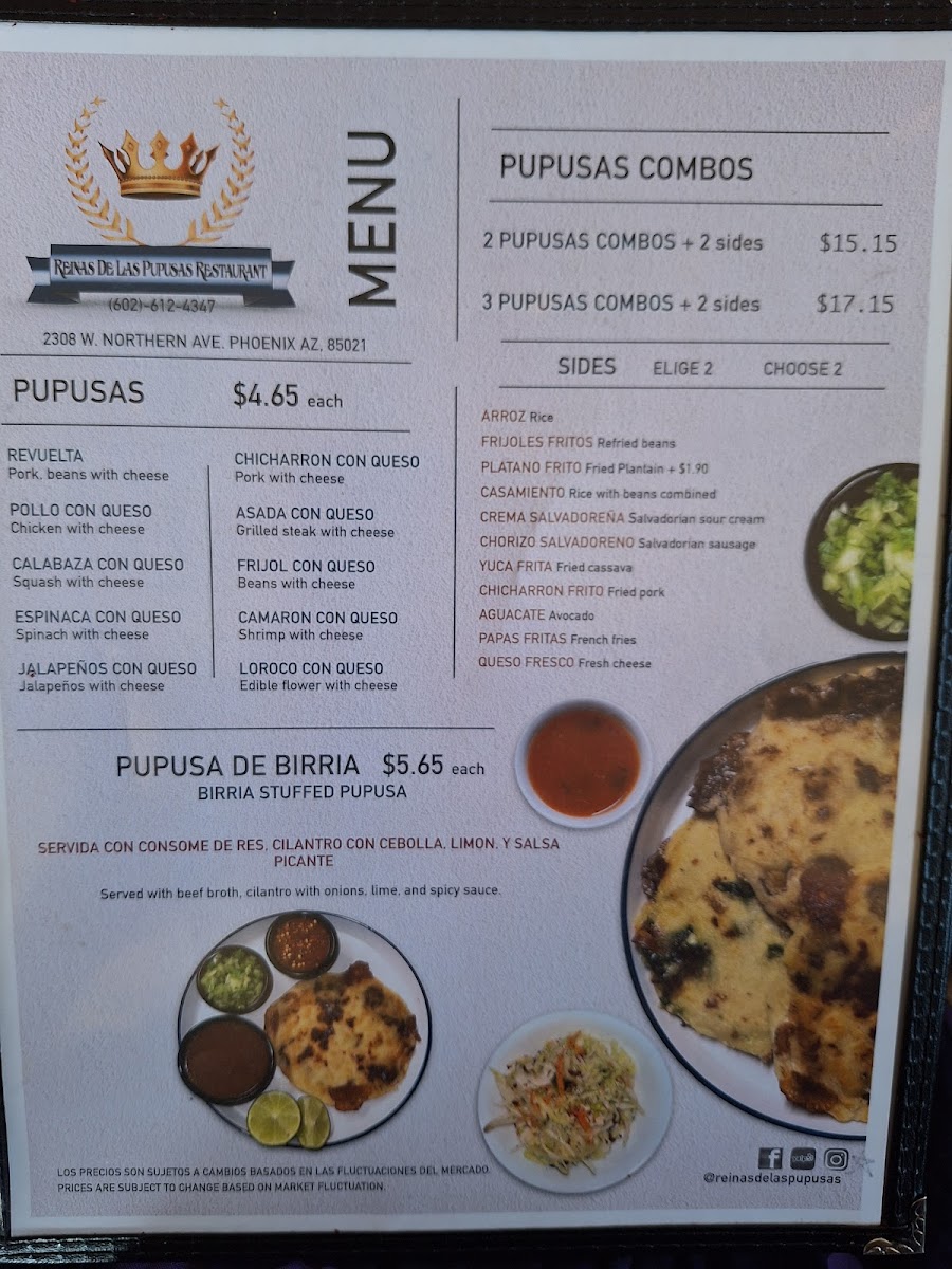 Reinas De Las Pupusas Restaurant Menu - Image 5